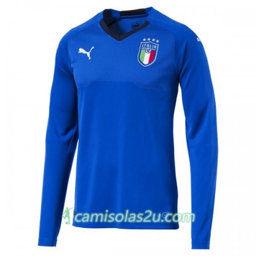 Camisolas de Futebol Itália Equipamento Principal 2018 Manga Comprida Camisolas de Futebol Itália Equipamento Principal 2018 Manga Comprida
